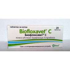 バイオフロキサベット（エンロフロキサシン15mg）20錠／Biofloxavet C flavour 15mg 20tablets