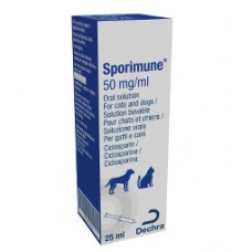 スポリミューン（シクロスポリン50mg/ml)25ml経口投与液／Sporimune 50 mg/ml,25ml Oral Solution