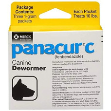 パナクール1g<3サシェット（袋>／Panacur C Canine Dewormer Dogs 1Gram Each Packet Treats 10 lbs (3 Packets) 