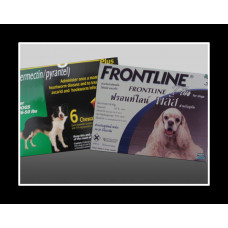 ハートガードプラス中型犬用（11-22kg)1箱6個入り、フロントラインプラス中型犬用(10-20kg以下)6本お得セット／Heartgard Plus Med Dogs 6 pack+Frontline Plus Medium Dog 6 pack