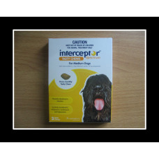 インターセプタースペクトルチュアブル中型犬用6個入り（１２－２２ｋｇ）イエロー／Interceptor Spectrum Medium Yellow 6 Chewables