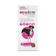 ブラベクト錠1400mg(超大型犬40-56kg)1チュワブル／Bravecto Chewable for Dogs Pink Extra Large 1chewable