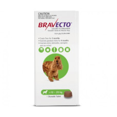 ブラベクト錠500mg(中型犬10-20kg)1チュワブル／Bravecto Chewable for Dogs Green Medium 1chewable
