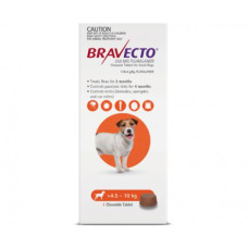 ブラベクト錠250mg(小型犬4.5-10kg)1チュワブル／Bravecto Chewable for Dogs Orange Small 1chewable