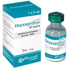 デポゲストン（メドロキシプロゲステロン50mg/ml)6ml注射液／Depogeston 6ml vial for Dogs and Cats