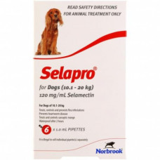 セラプロ中型犬（10-20kg）用6本／Selapro for Dogs (Red) 10-20kg (22-44lbs)   