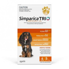 シンパリカ・トリオ（5-10kg)６チュワブル／Simparica Trio 5.1-10kg  Orange 6 chewables