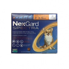 ネクスガードスペクトラ（超小型犬2-3.5kg用）6錠／Nexgard Spectra Orange Extra Small Dog 6 Chewables