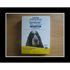 センティネルスペクトルチュアブル中型犬用6個入り（11-22ｋｇ）／Sentinel Spectrum M 6Chews (Yellow)