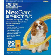 ネクスガードスペクトラ（小型犬3.5-7.5kg用）6錠／Nexgard Spectra Yellow Small Dog 6 Chewables